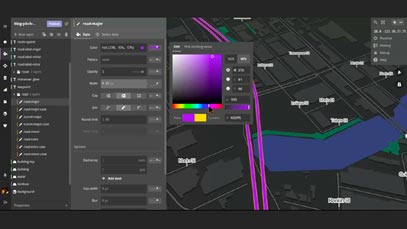 地図開発を直感的な操作で行うことができる「Mapbox Studio」