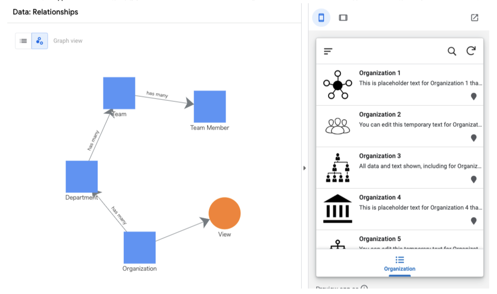 AppSheet 階層型アドレス帳の構造