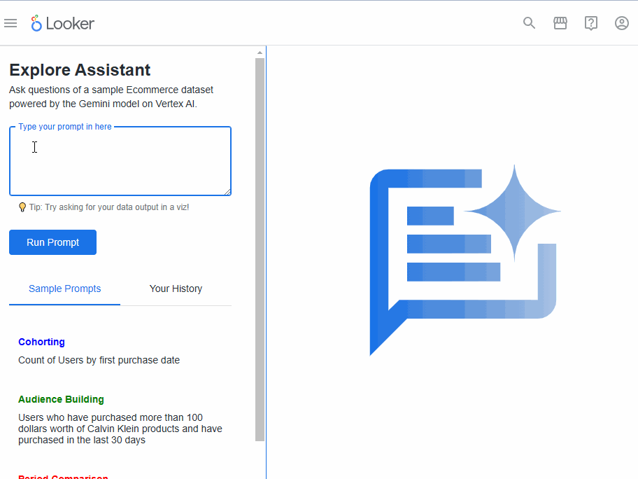 Looker Explore Assistant のデータ探索手順動画