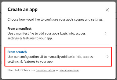 [ From scratch ]を選択