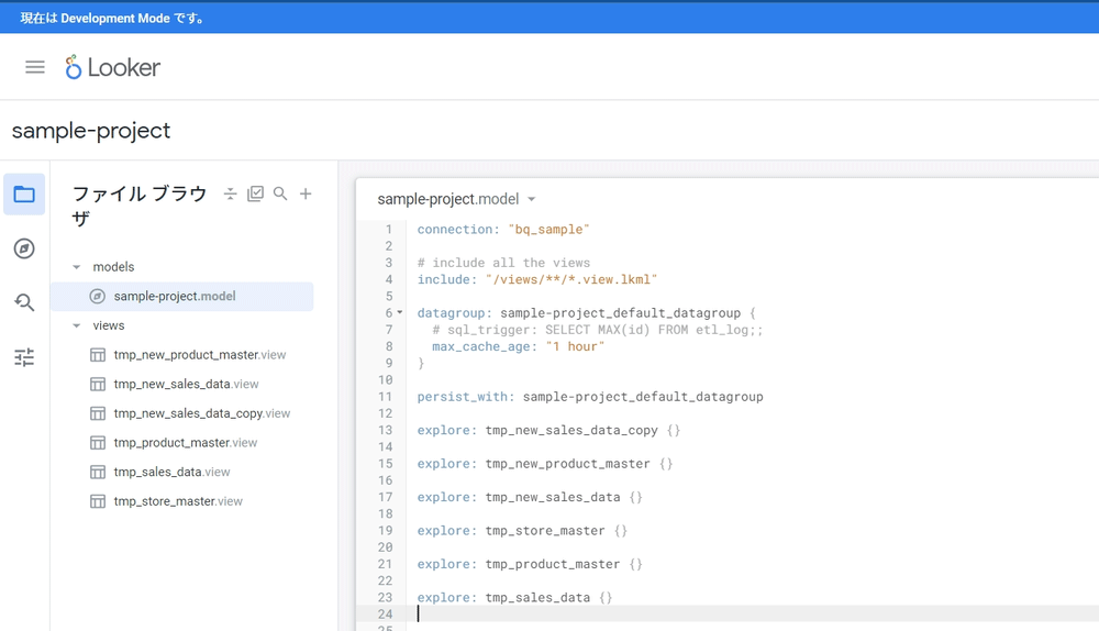 LookMLモデル・ビュー