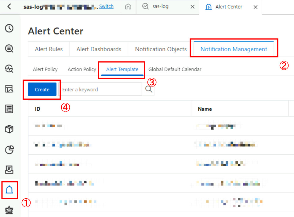 create alert template