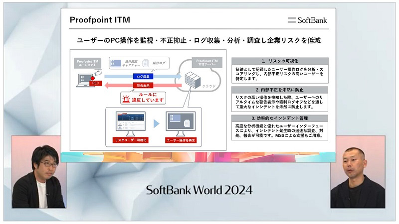 SoftBank World 2024　講演の様子（Proofpoint ITM概要）