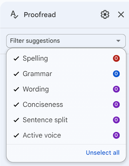 Duet AI for Google Workspace を試してみた（ドキュメント編）：教科された文法チェック機能