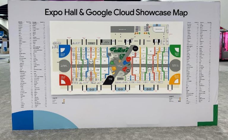 Expo会場のマップ、多数の参加企業が参加していた(筆者撮影)