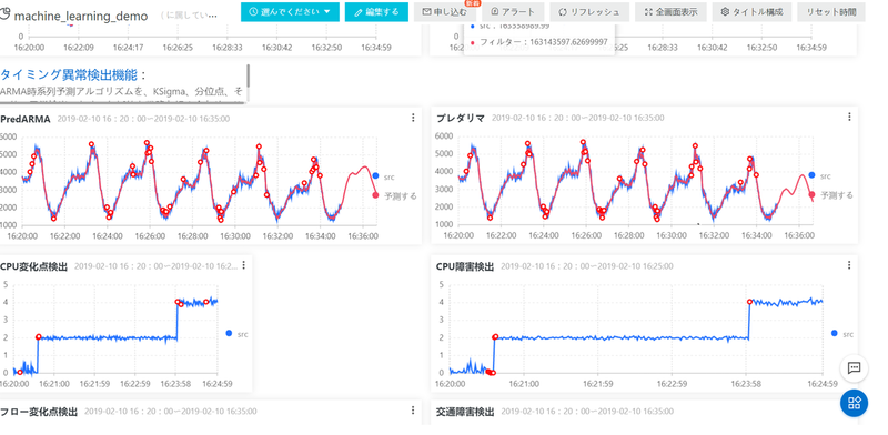 〈ログサービスの管理画面〉