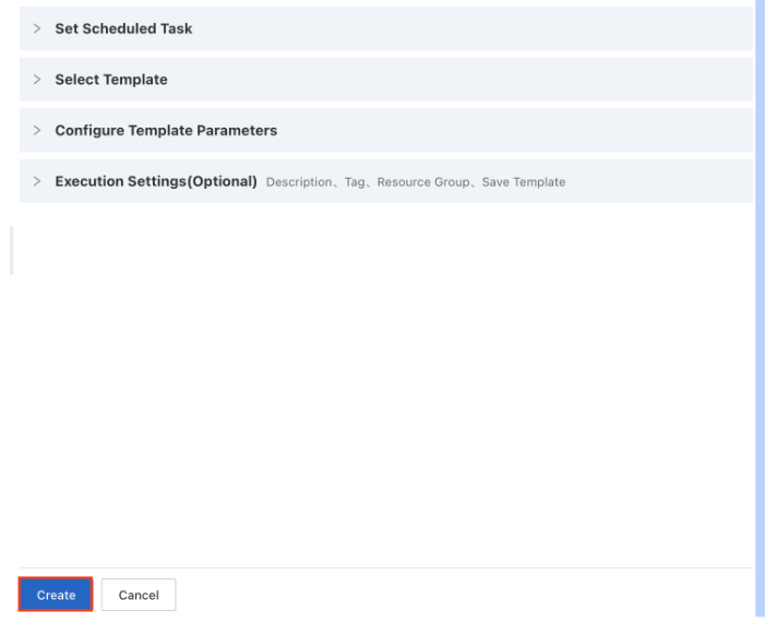 OOS Create ボタン