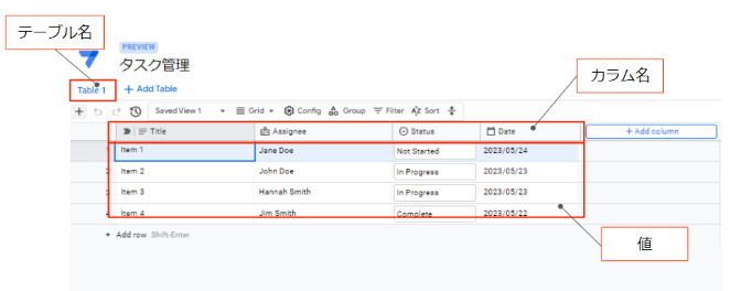 AppSheet入門_データソース作成