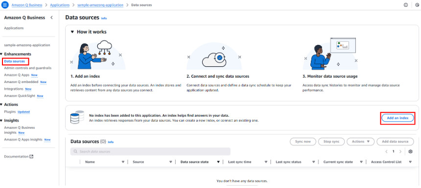  [ Add an Index ]を押下