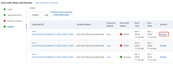 OOS 失敗した原因はDetailsから確認が出来ます