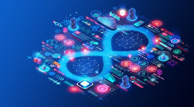 Platform Engineering Concept - The Practice of Designing and Building Workflows and Toolchains that Enable Self-service Capabilities for Software Engineering Teams in the Digital Cloud Realm - 3D Illustration