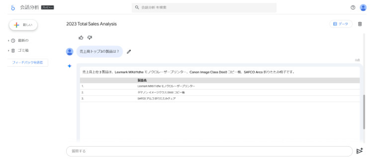 Gemini in Looker のスライド生成完了画面