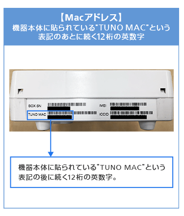 MACアドレスは12桁の英数字です