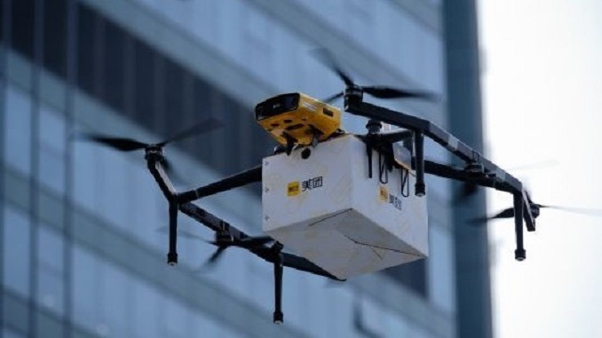 美団の配送ドローン（出典：美団微博アカウント）
