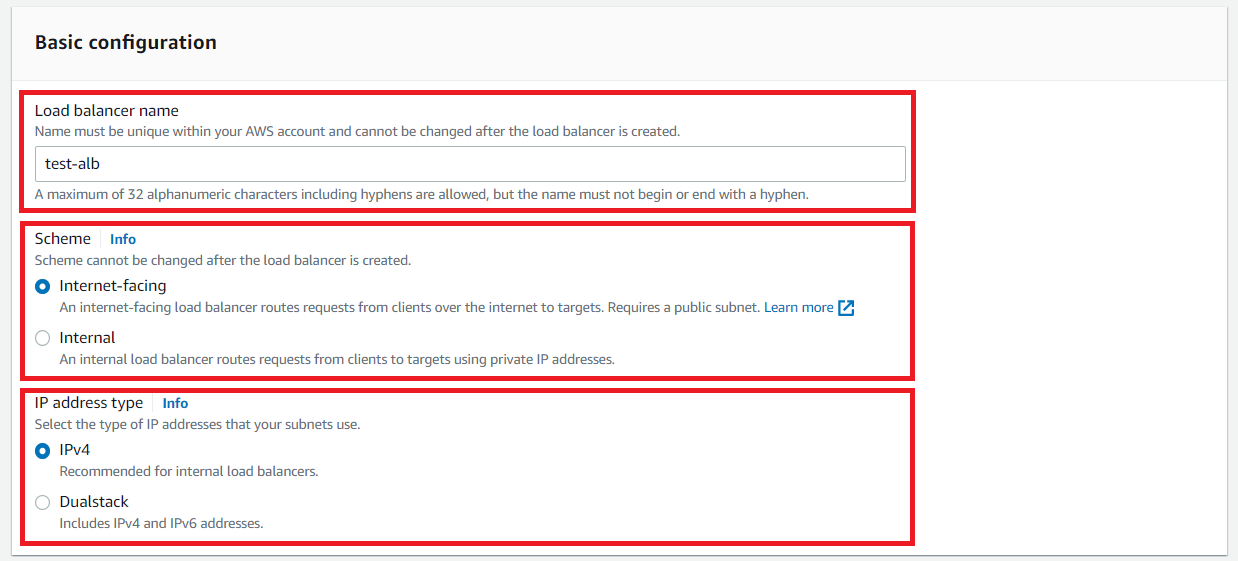 AWS ALB構築手順②Basic configurationの設定（ロードバランサー作成）