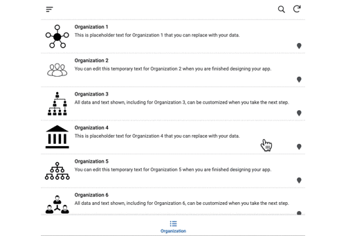 AppSheet 階層型アドレス帳イメージ