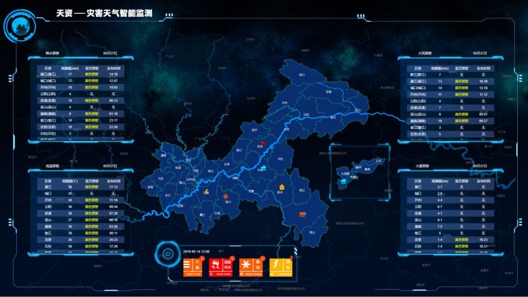 天資災害天気予測システム（出典：百度智能云）