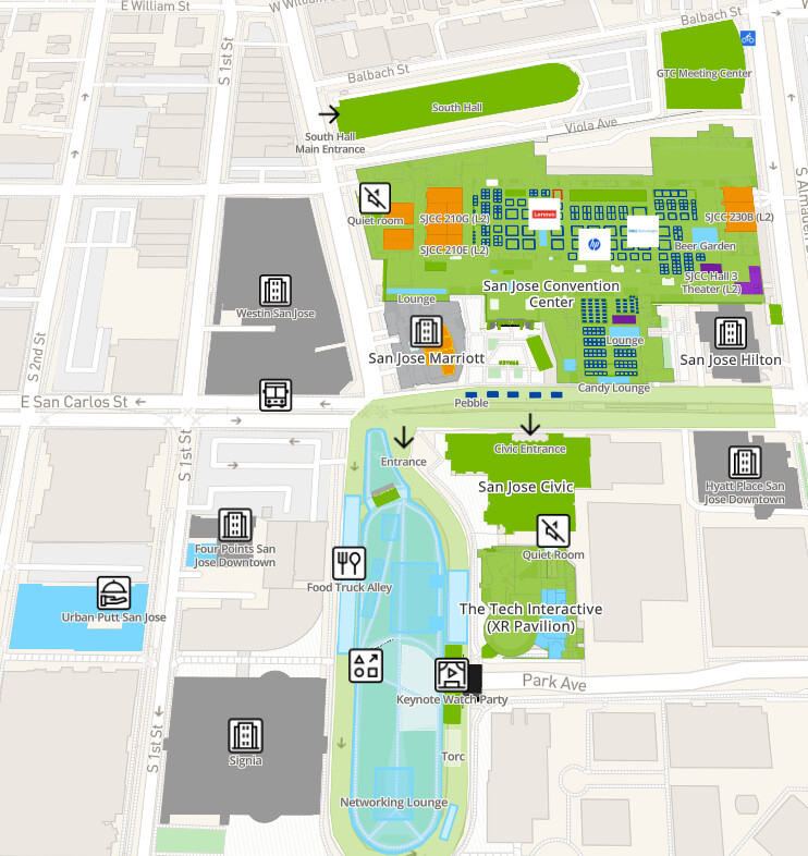 会場の全体図。