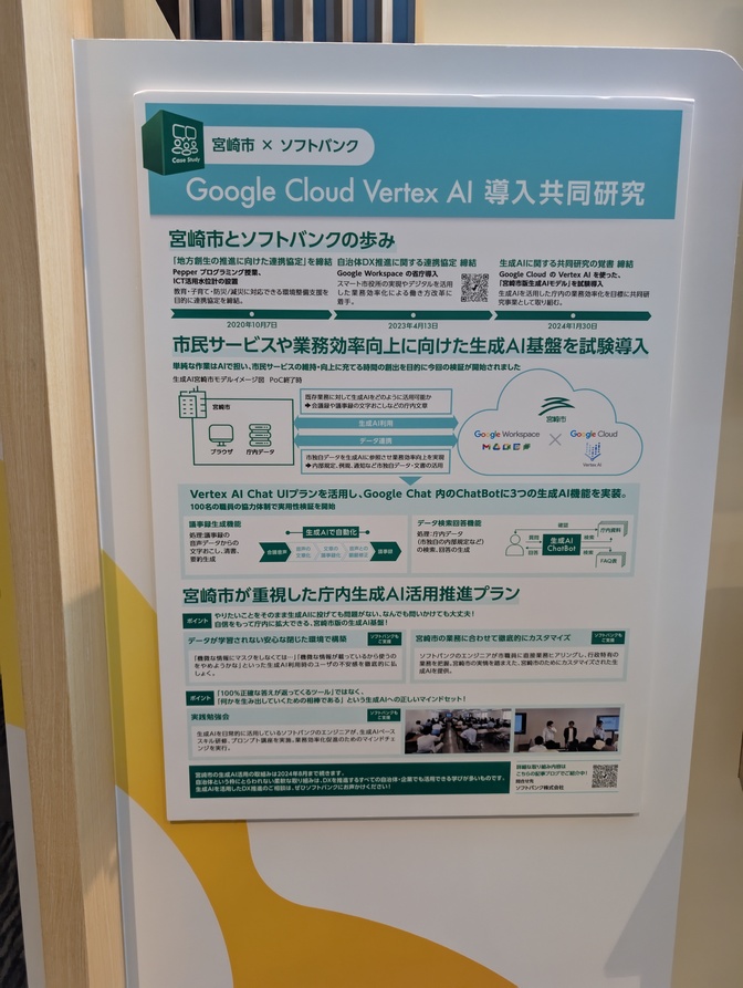 宮崎市様向けの導入事例の説明ボード