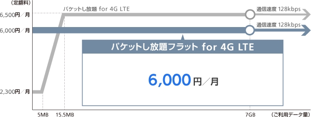 4Gの iPhone 向け料金体系（ iPhone 5 以降）