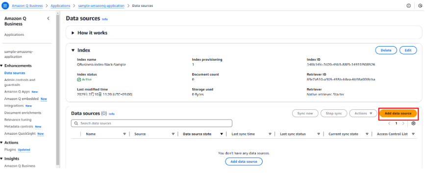 [ Add data source ]を押下