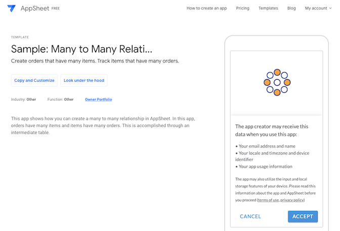 AppSheet アプリ開発_テンプレート