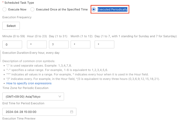 Scheduled Task Type - Executed Periodically