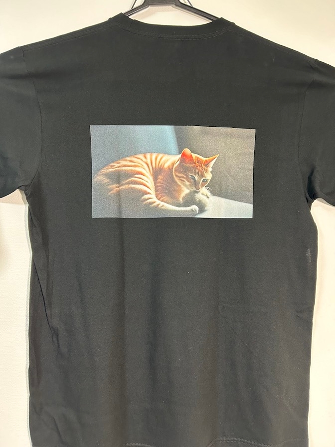 Help me visualize_Duet AI for Google Workspace で生成した猫の画像を印刷したTシャツ