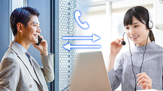 Microsoft Teams から会社の電話対応が可能になるクラウドボイスサービス　UniTalk　詳しくみる