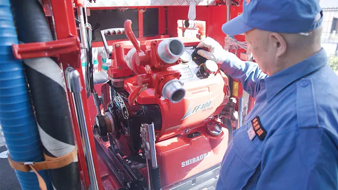 資機材点検の様子