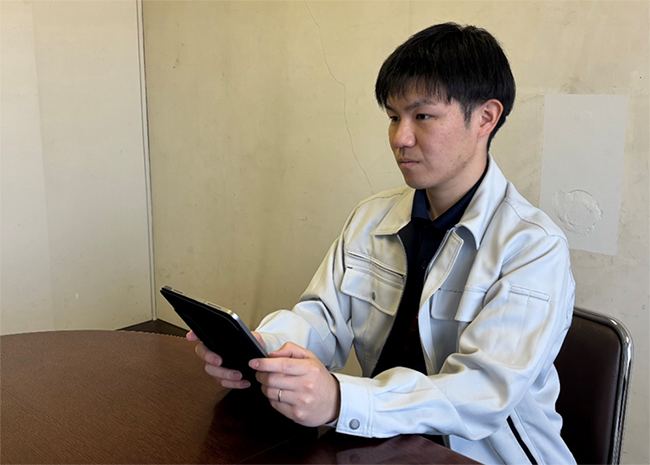 面談対応中の様子（佐々木氏）