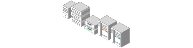 IT機器アイコンの立体化させた画像