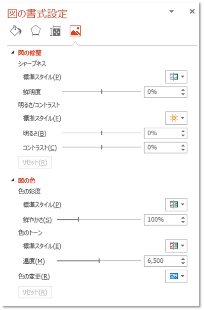 図の書式設定