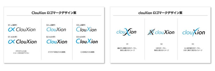 ロゴのデザインを考える　clouXion 編