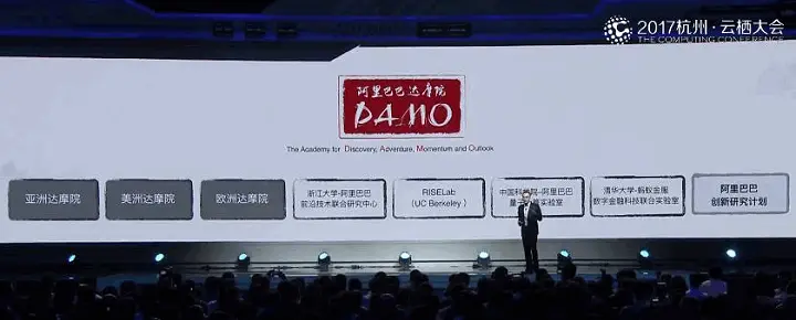 2017年杭州・雲棲大会でアリババDAMOアカデミーの設立が発表された（出典：DAMOアカデミーWebサイト）