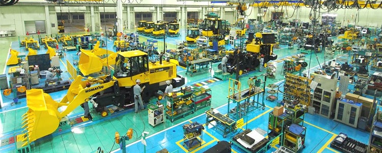 現在のコマツの生産ライン