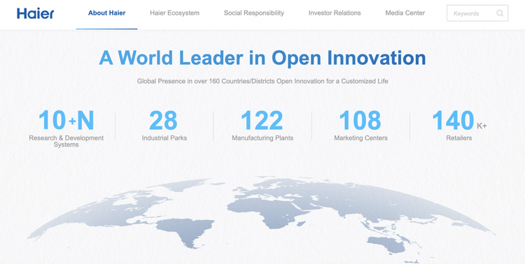 ハイアール社のグローバルネットワーク