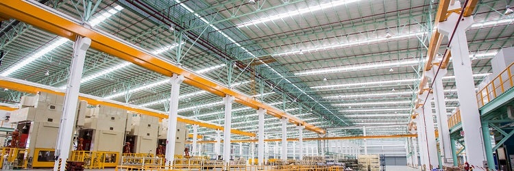 Steel production factory