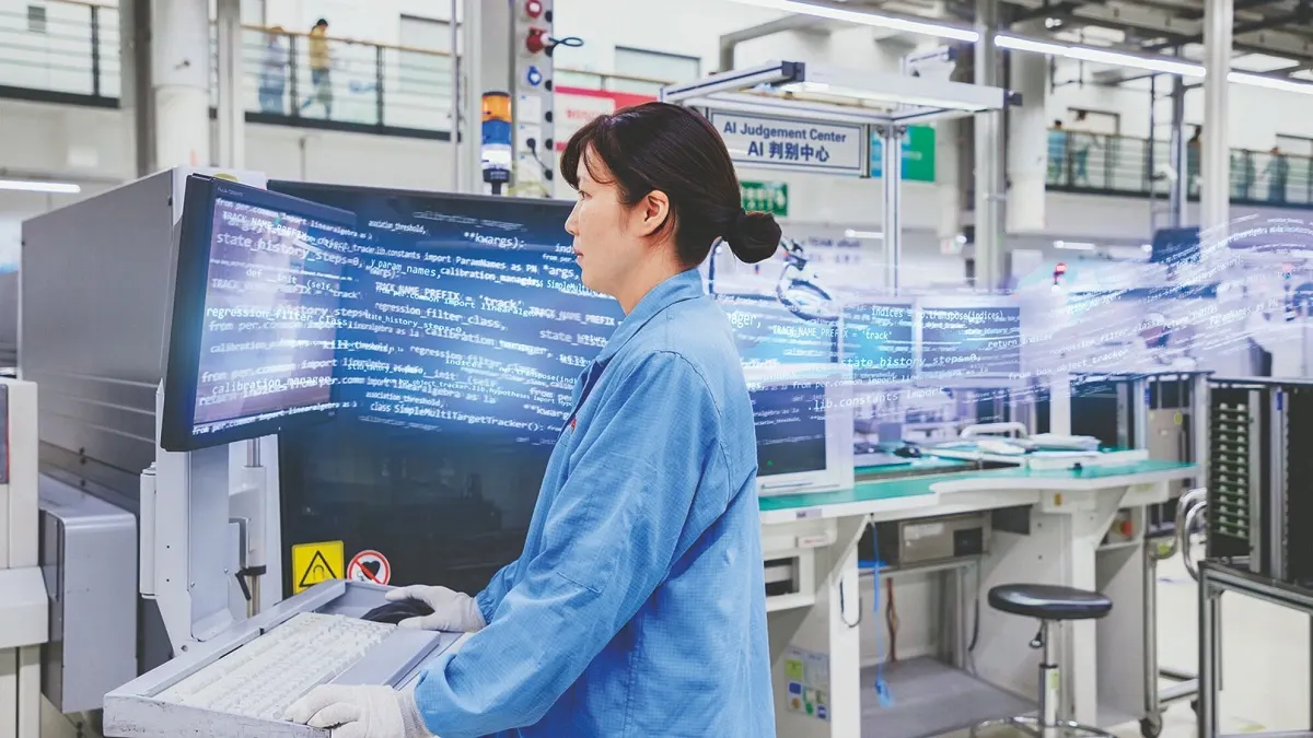 自動工学検査システムにAIを利用する様子（出典：ボッシュ中国プレスリリース）