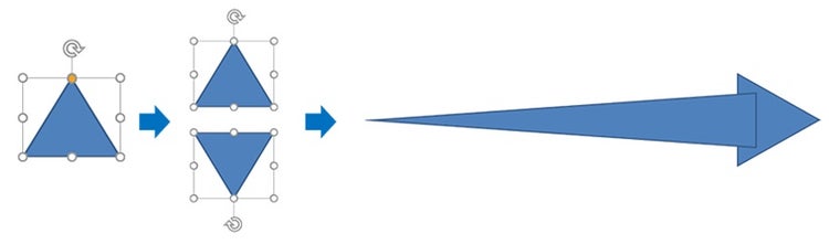 上昇矢印に近い表現を、もう少し簡単に作る