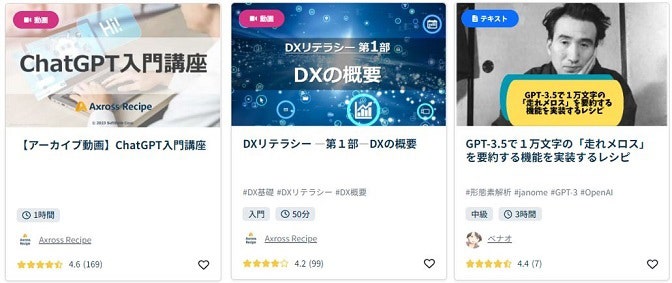 AI DX Axross コンテンツ例
