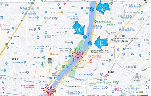 地図上での選定した穴場エリア