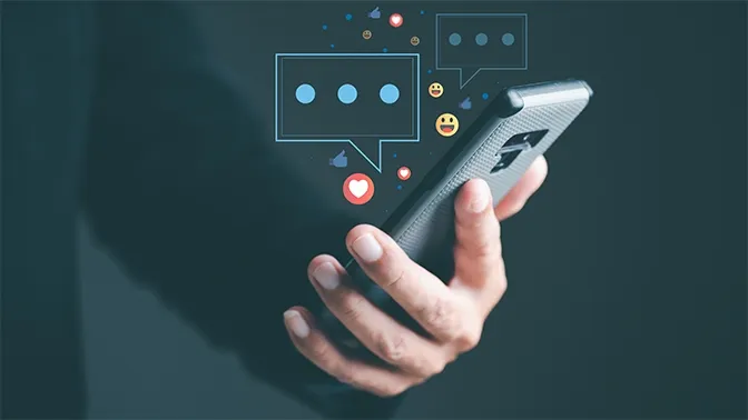 スタンプでクイックに反応