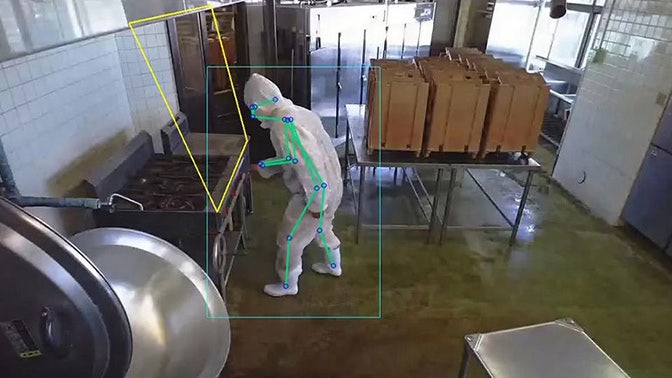 AIカメラの実例：領域の検知