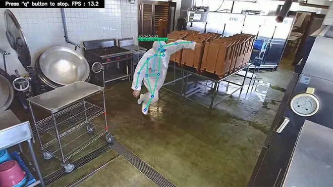 AIカメラの実例：顔や姿勢（骨格）の検知