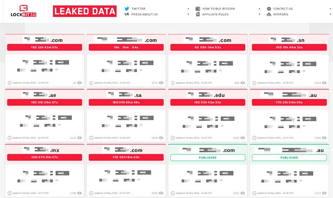 Locbit3.0,リークサイト