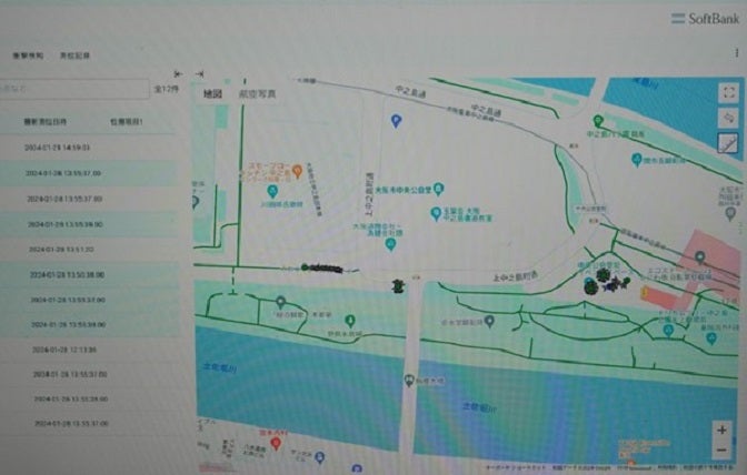 10台のロボットに搭載されたichimillを通じて、ロボット現在地をリアルタイムにシステム側で把握できるシステム