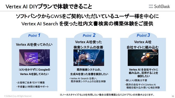 Vertex AI DIYプランで体験できること