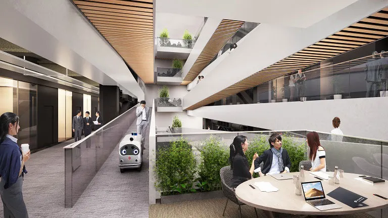 STATION Ai スロープで繋がる各フロア（イメージ）