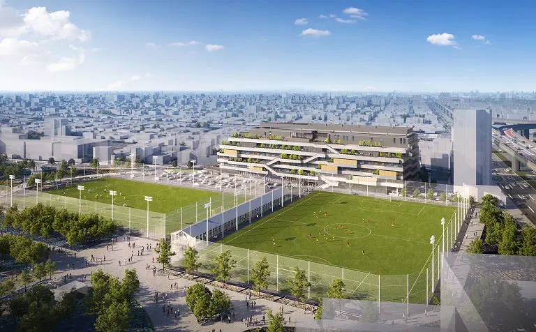 鶴舞公園側から見たSTATION Ai（イメージ）